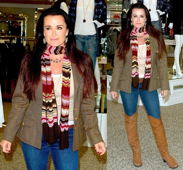 Kyle Richards arrives at her Kyle by Alene Too boutique in Beverly Hills on October 8, 2013