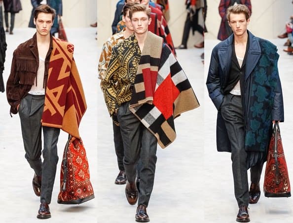 Burberry glorifies the tapestry by infusing similar prints into its bags and scarves for fall 2014