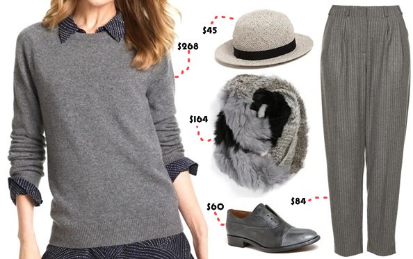 Pants: Topshop Peg Leg Trousers / Sweater: Equipment Sloane Crew Neck Cashmere Sweater /Brogues: Kenneth Cole Ciao Ciao Oxfords / Hat: Topshop Wide Brim Straw Cloche