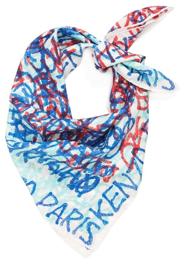 ladder yarn scarf BlueGreen Ribbon Scarf chic scarf stunning scarf fancy scarf elegant scarf stylish scarf