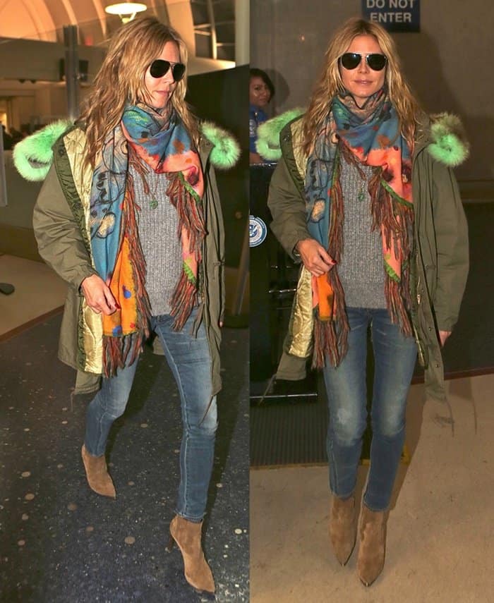 Heidi Klum arrives at Los Angeles International Airport